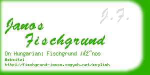 janos fischgrund business card